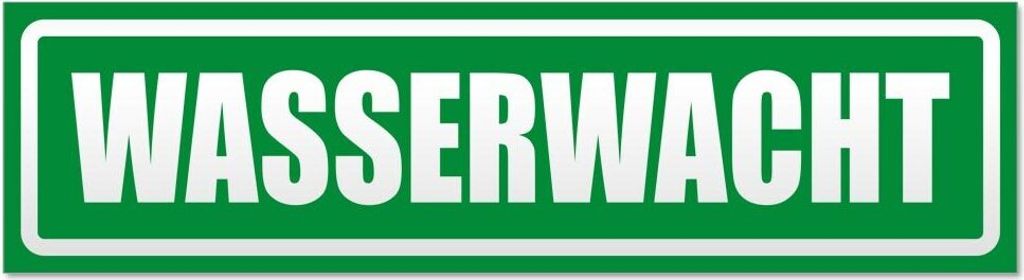 Kiwistar Wasserwacht invertiert Magnetschild Schild magnetisch - 30cm Grün - Magnetfolie für Auto PKW Kfz