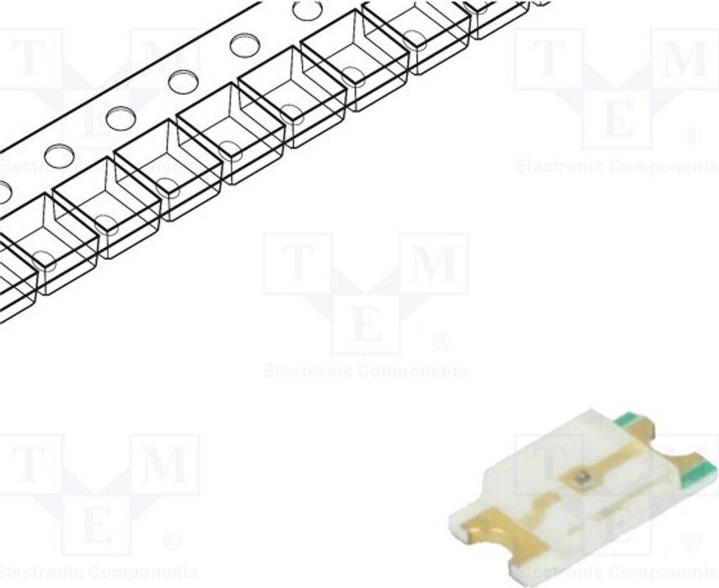 5x LED SMD 3,2x1,6x0,7mm 1206 90÷260mcd 140° 1,8÷2,4V gelb 20mA RF-YUS150TS-AE LE