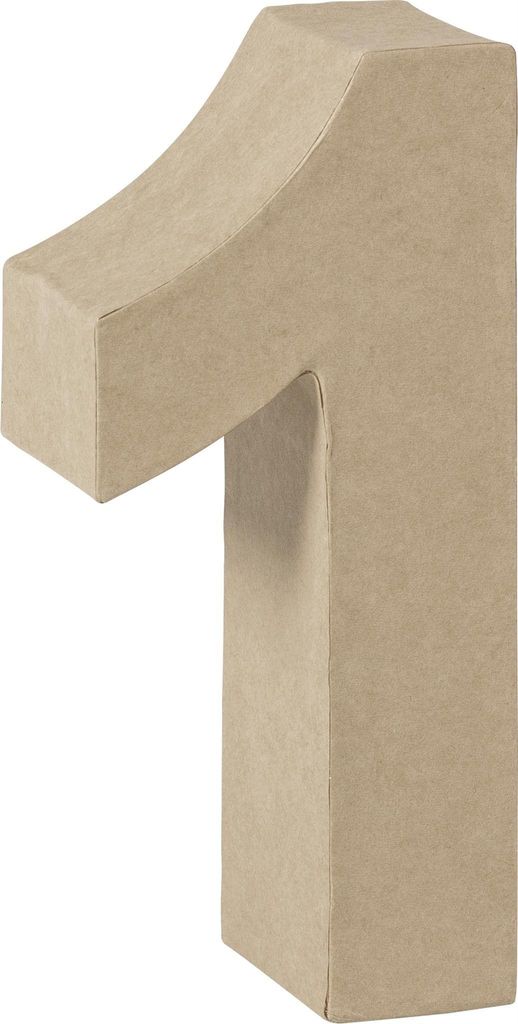 KNORR prandell 3D-Zahl "1" Pappmaché 175 x 55 mm