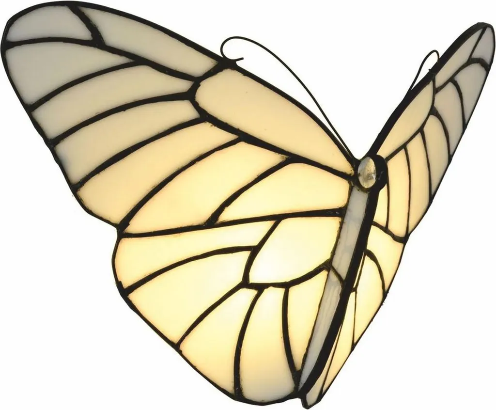 Applique LED Tiffany Papillon : Éclairage Mural Déco contre les Murs Vides
