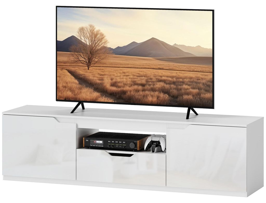 HOMCOM Hochglanz TV-Lowboard für Fernseher bis 65'', 3 Produktbild 