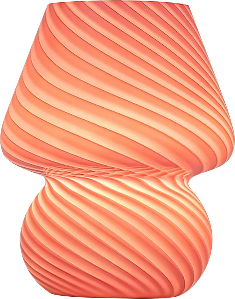 Veilleuse champignon LED bois naturel - Lampe de chevet tactile USB