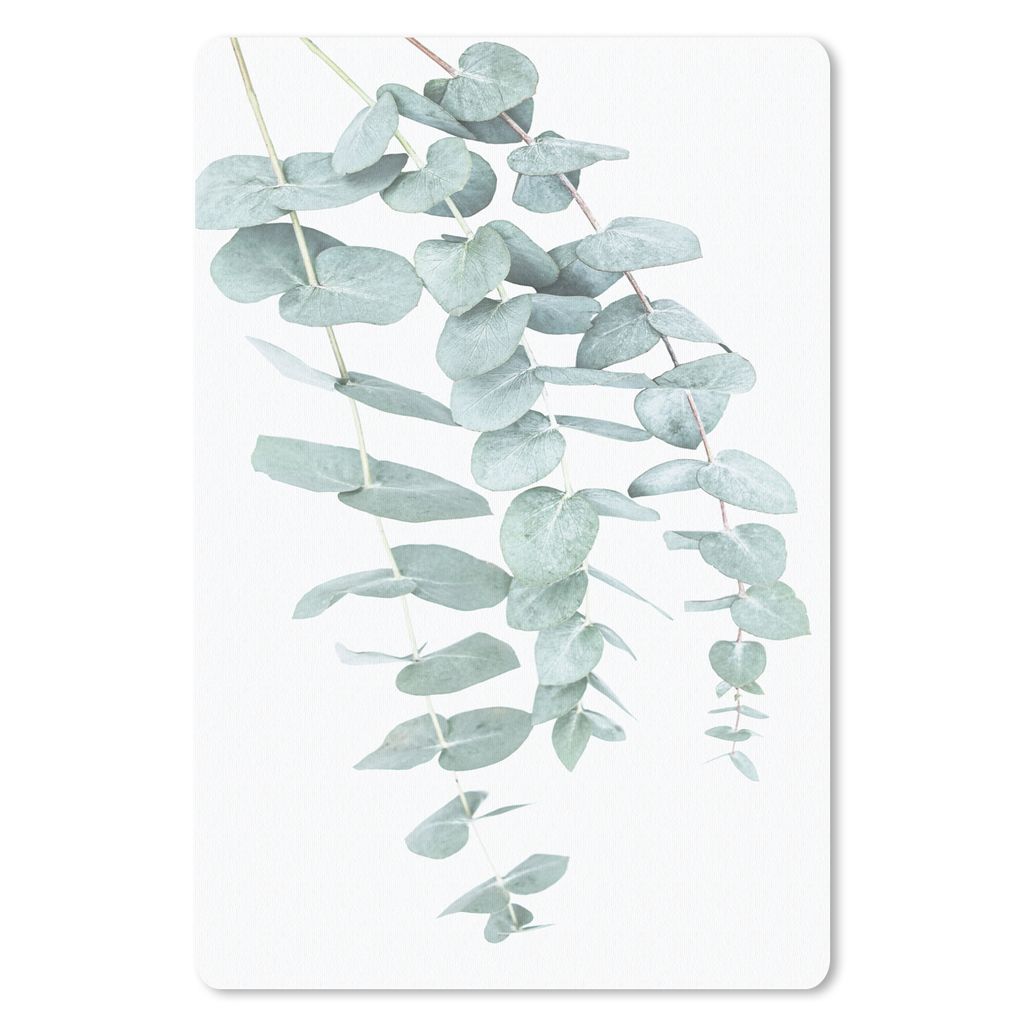 MuchoWow Mauspad Mousepad Pflanzen - Grün - Natur - Weiß - Blätter 18x27 cm - Mousepads - Maus Mat - Pad - Mausunterlage