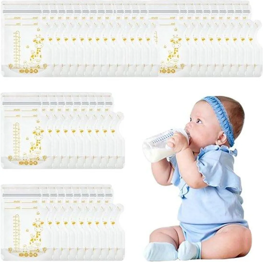 Sachets lait maternel étanches avec double zip et zone de date - 40u