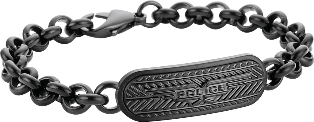 Bracelet Police PJ26402BSU02 en Acier Noir - Bijou Homme City Rebel