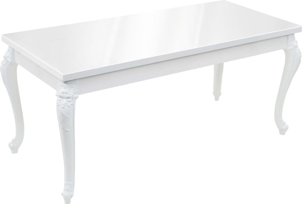vidaXL Esstisch 179x89x81 cm Hochglanz-Weiß Produktbild 