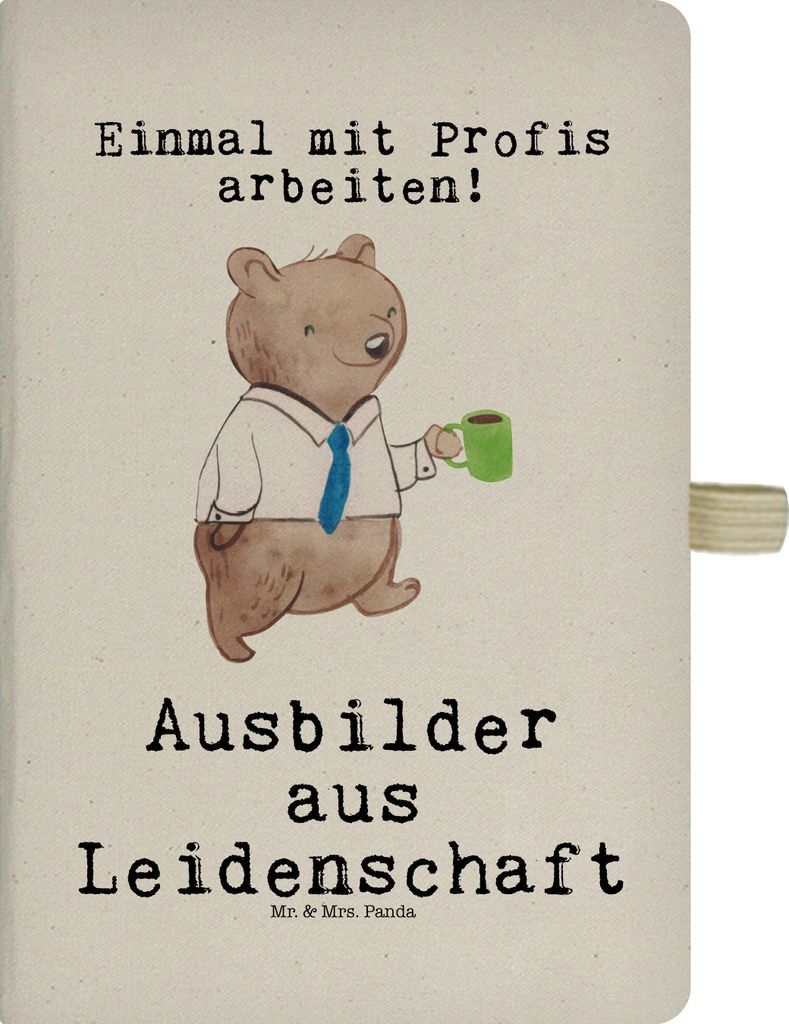 Mr. & Mrs. Panda Skizzenbuch Ausbilder Leidenschaft - Transparent - Geschenk, Schreibheft, A5 Notizbuch, Journal, Tagebuch, Lustig, Kladde, Beruf, ...