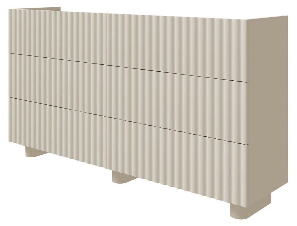 Selsey Fiorra - Kommode mit sechs Schubladen, Greige, 147 Produktbild 
