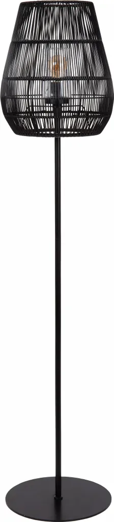 Lampadaire extérieur étanche noir E27 NERIDA Lucide métal résistant