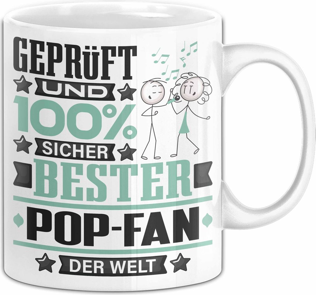 Pop-Fan Geschenk Lustiger Spruch für Pop-Fan Geschenkidee Bester Pop-Fan Der Welt (Weiß)