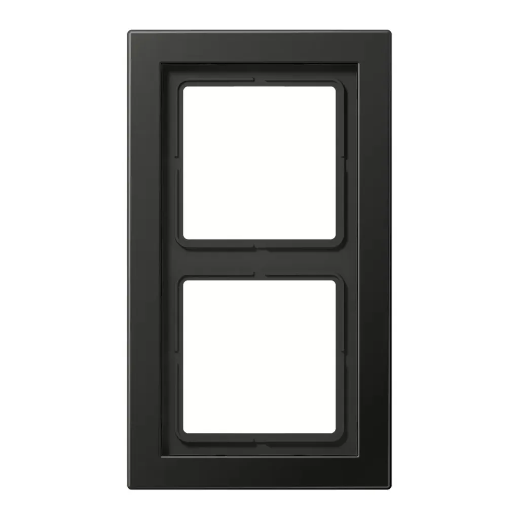 Jung ALD 2982 AN Cadre Noir Anti-Traces pour Finition Murale Double Poste