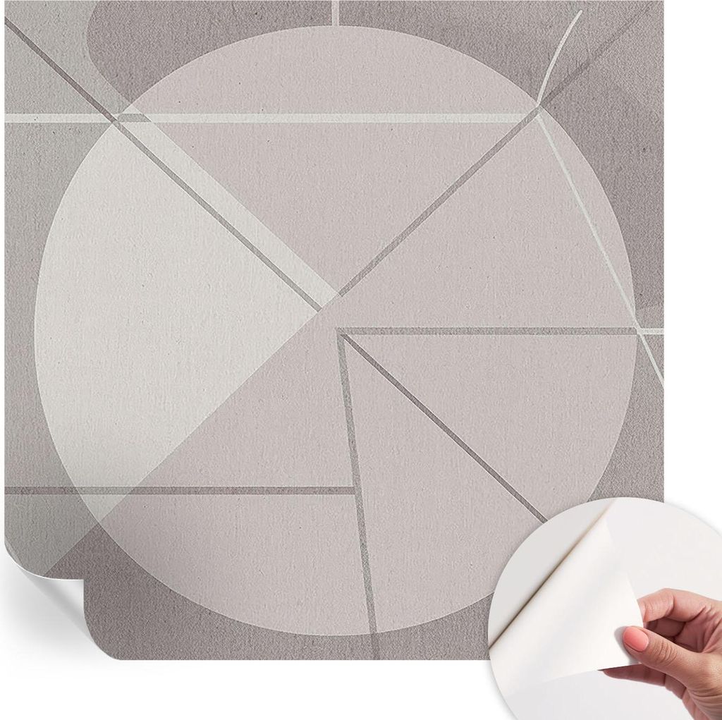 Selbstklebende Wandtapete - Dekorative Tapete für Wohnzimmer - Klebefolie für Wandbilder - Tapetenfolie für Wanddekoration - 250x250 cm - Abstra...