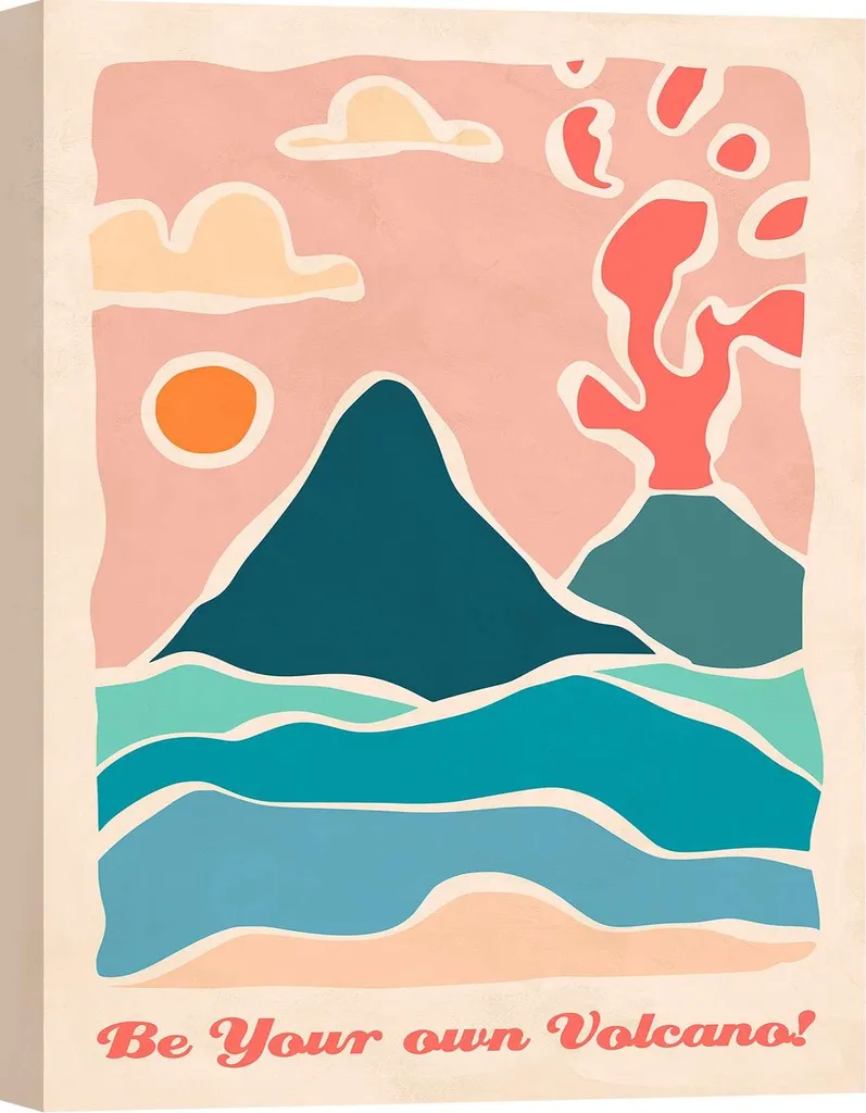 Tableau motivant grand format 70x50 cm sur toile premium volcanique