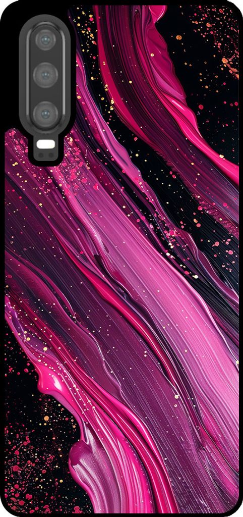 Smartphonica Phone Case Fit für Huawei P30 mit Marmor-Druck - TPU zurück Abdeckung Fall Marmor-Design - lila rosa