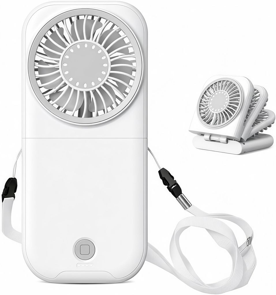 Ultradünner Mini Handventilator,Nackenventilator Faltbarer Produktbild 