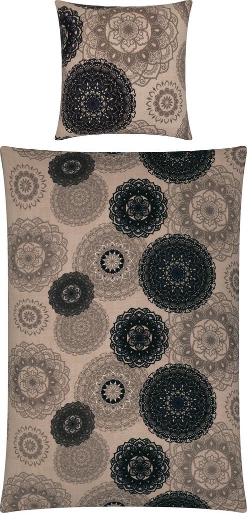 Erwin Müller Bettwäsche beige 1x 155x240 cm + 1x 80x80 cm