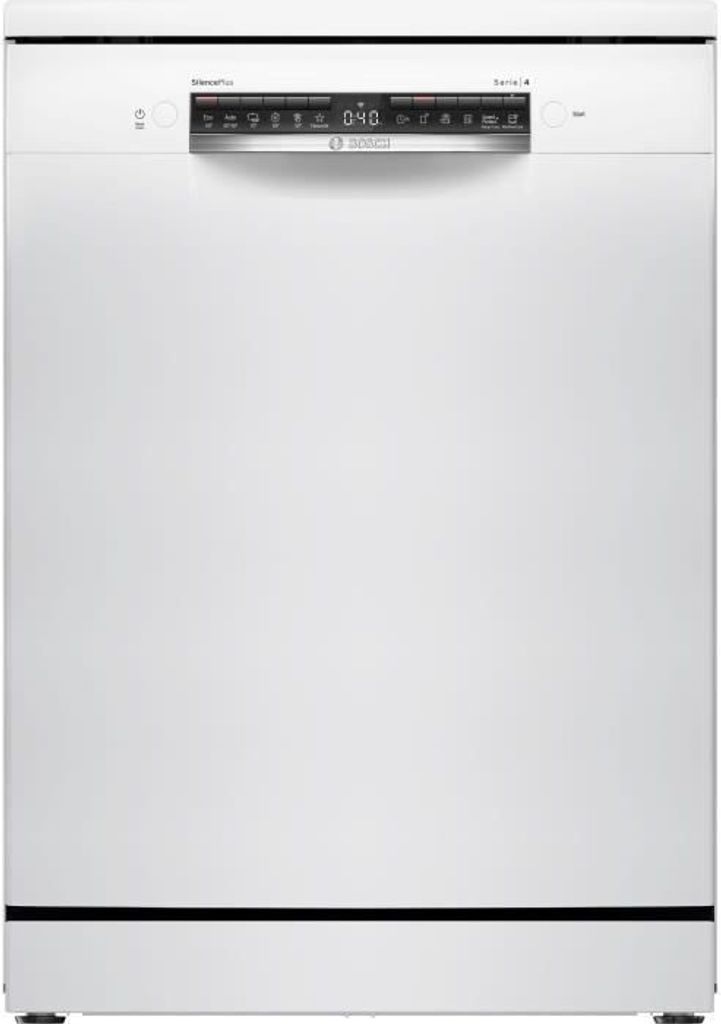BOSCH SMS4EMW01F SER4 Freistehender Geschirrspüler - 14 Gedecke - Induktion - L60cm - 42 dB - Besteckschublade - Weiß