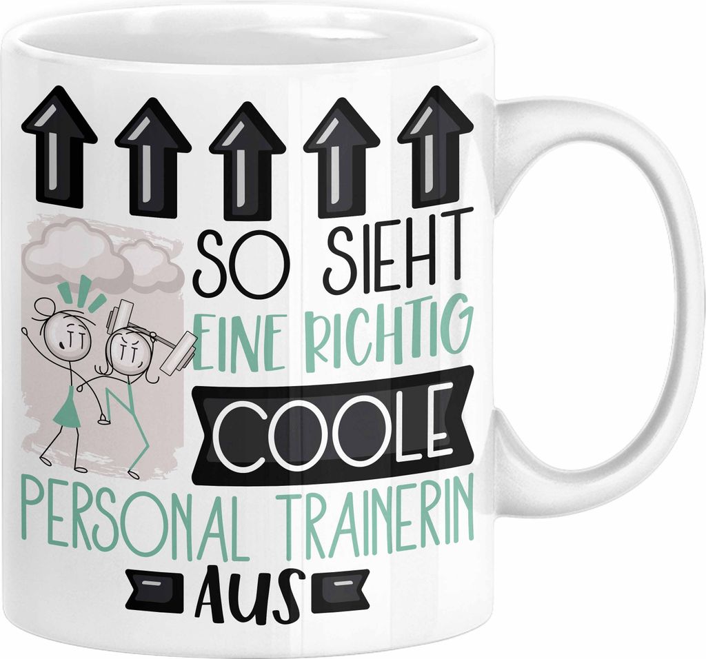 Personal Trainerin Geschenk Tasse Lustig Geschenkidee für Personal Trainerin Geburtstag So Sieht Eine Richtig Coole Personal Trainerin Aus Frauen ...