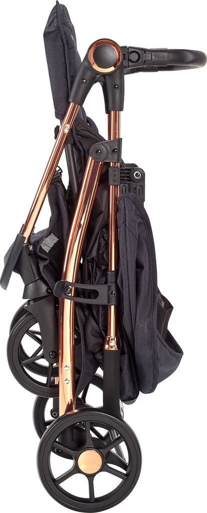 Babygo Kombikinderwagen Style 3in1 schwarz/rosegold
