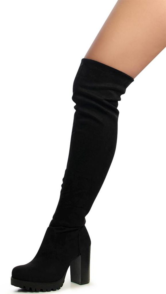 topschuhe24 2211 Damen Overknee Stiefel Stretch , Produktbild 