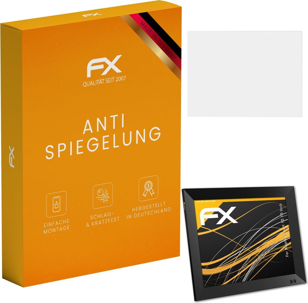 atFoliX FX-Antireflex Schutzfolie kompatibel mit Nixplay Smart 15 (15 Inch) Displayfolie