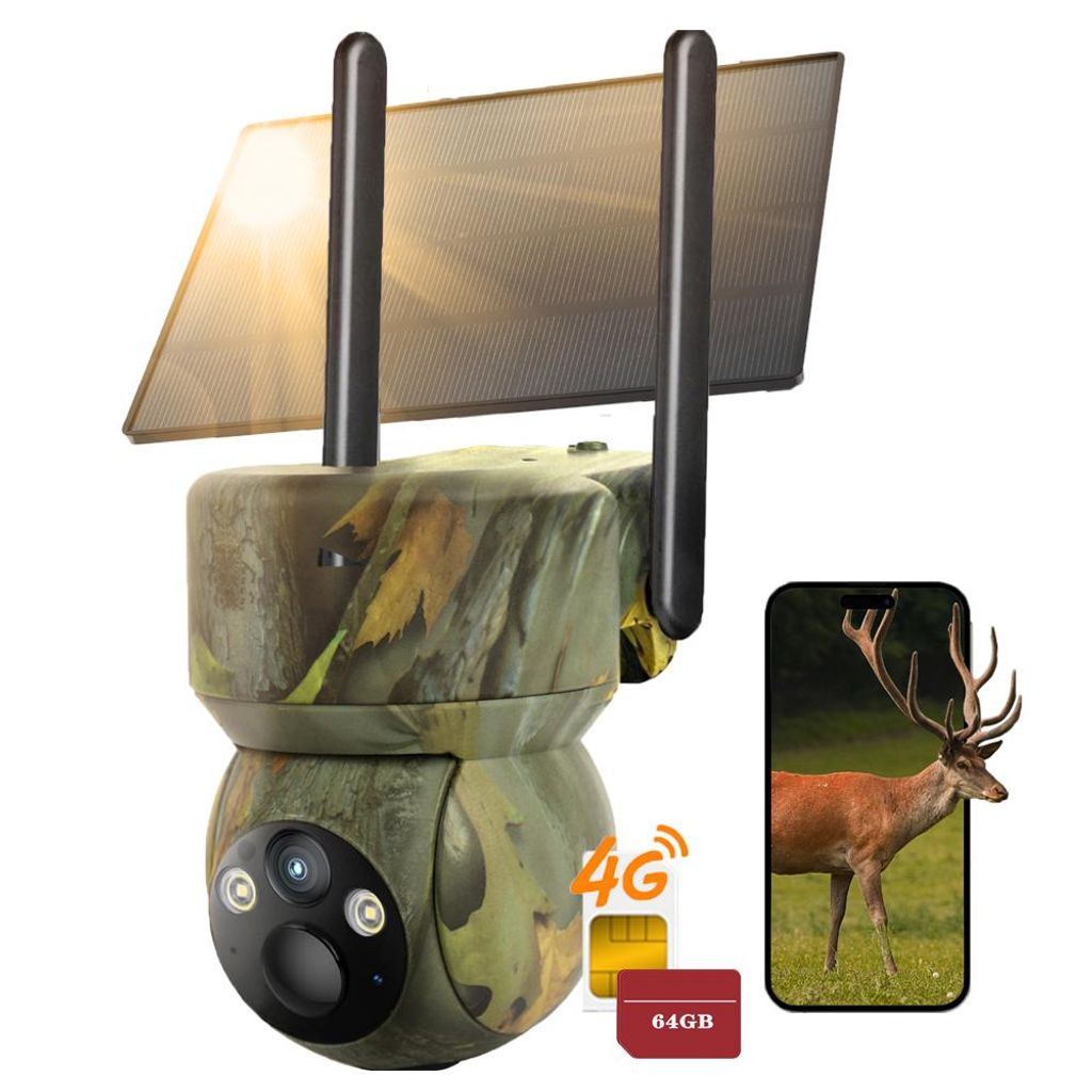 4G LTE caméra de la faune avec carte SIM 2K solaire caméra Image du produit 