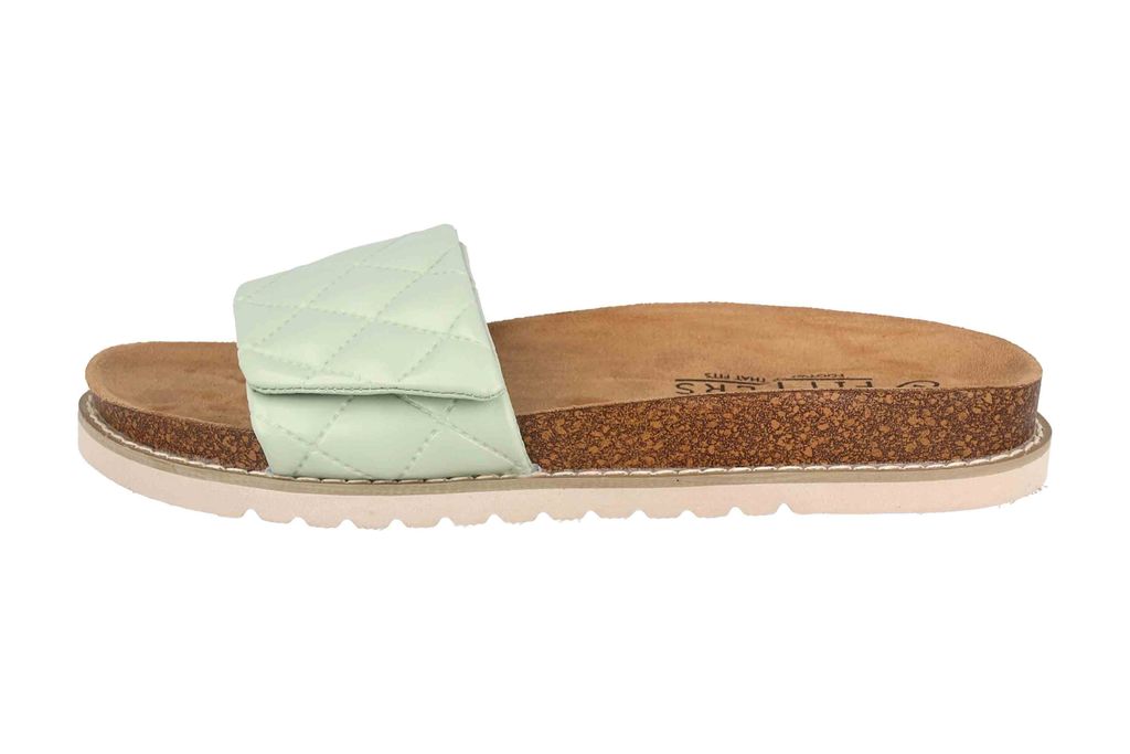 Fitters Footwear Pantoletten in Übergrößen Grün 2TM12001 Jade Mint große Damenschuhe