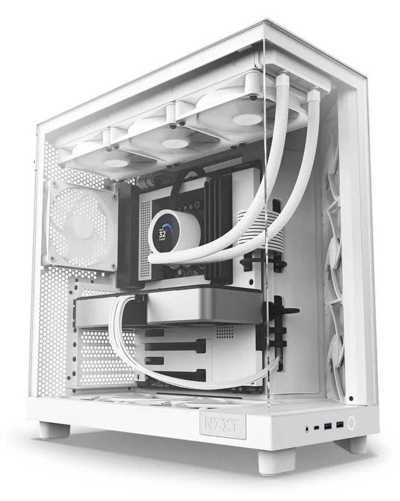 NZXT H6 Flow Midi Tower bianco con finestra Immagine del prodotto 