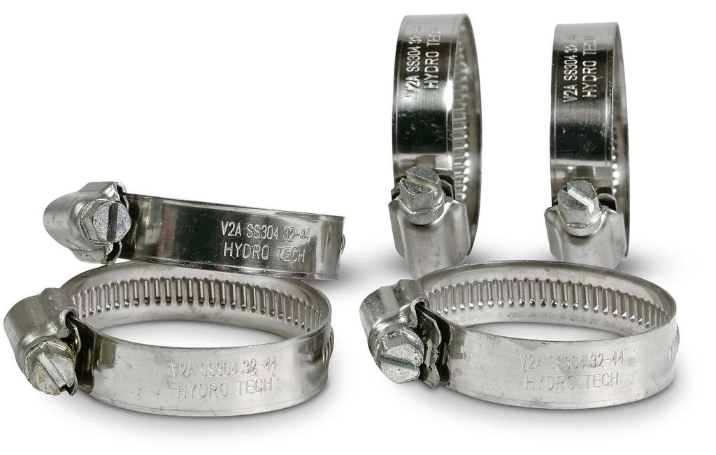 5x Schlauchschelle kplt. V2A, 12mm breit 30 - 45 mm Produktbild 