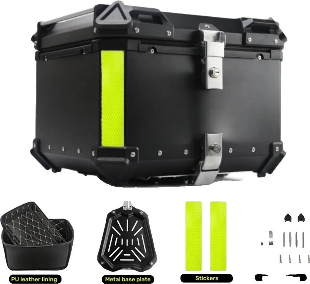 Bagage Moto 55L pour Voyage et Touring - Coffre de Rangement Sécurisé