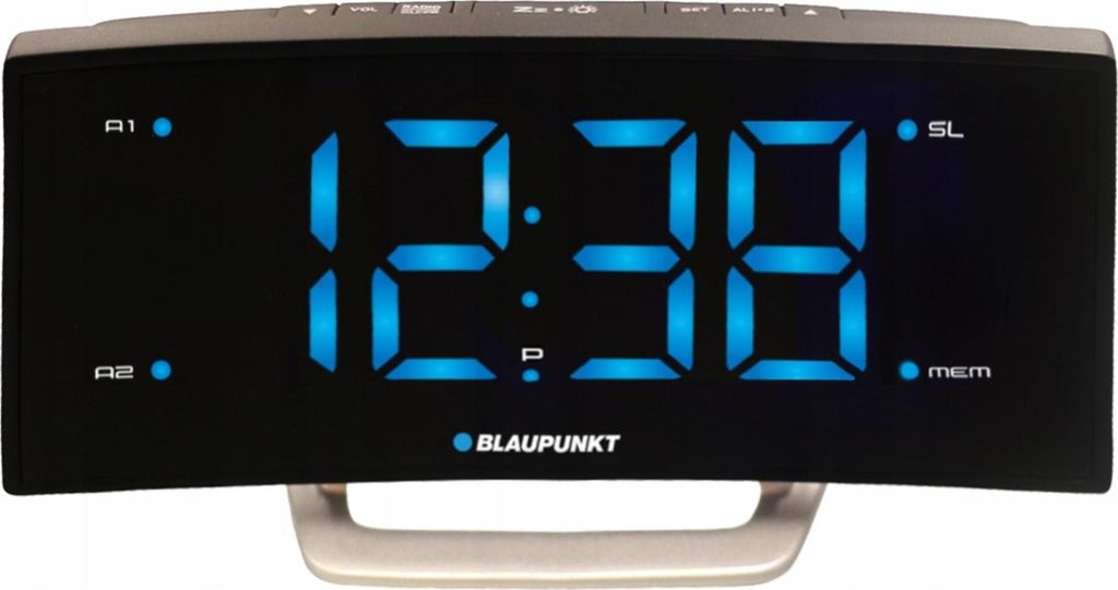 Blaupunkt CR7BK Funkuhr Analog & digital Edelstahl Produktbild 