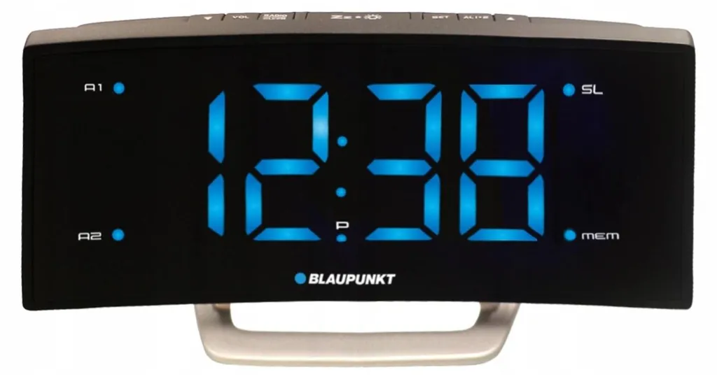 Radio-réveil Blaupunkt CR7BK en Acier Inox avec Double Alarme Sonore