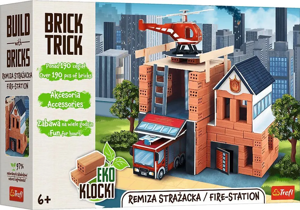 Caserne Pompiers Brick Trick 61915 : Le Jouet de Construction Réutilisable