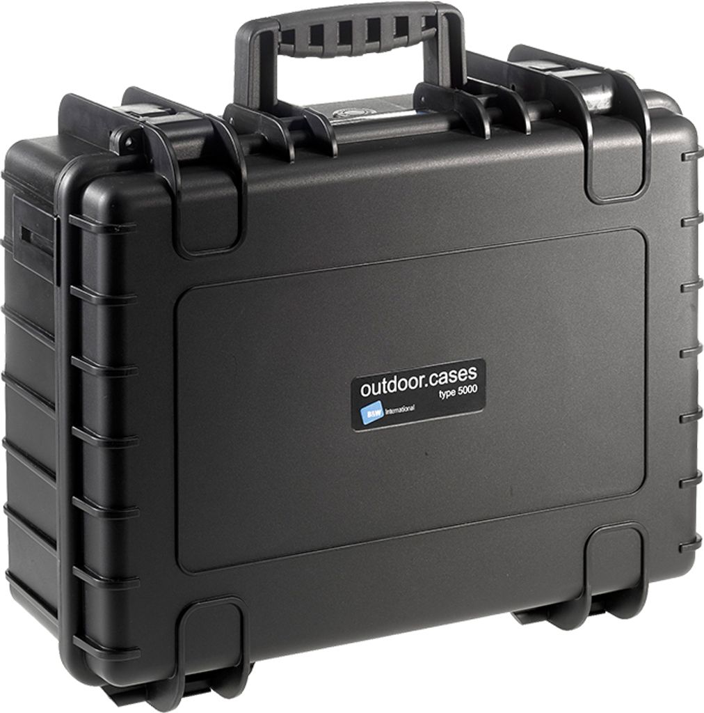 B&W Outdoor Case Type 5000 schwarz mit Schaumstoff Inlay