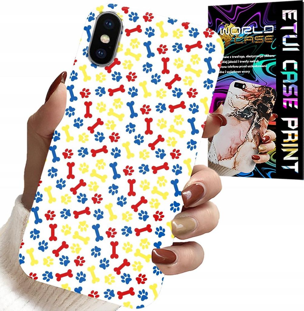 Fall Für Iphone X / Xs - Knochen Pfoten Hund Patrouille Cartoon + Glas