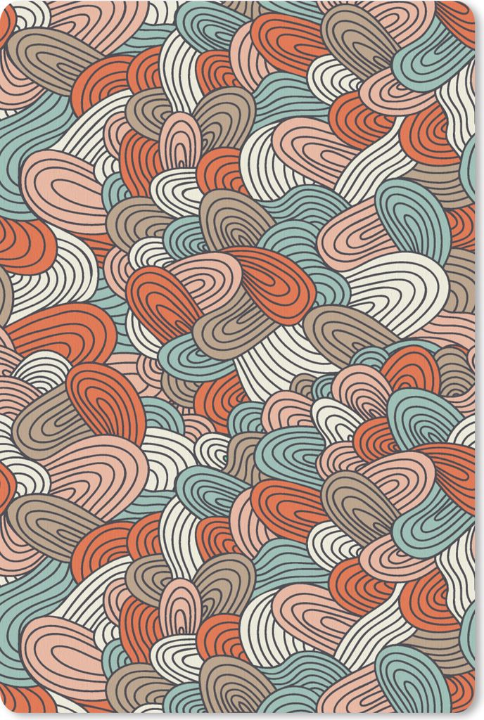 MuchoWow Mauspad Mousepad Boho - Muster - Linienkunst - Abstrakt 18x27 cm - Mousepads - Maus Mat - Pad - Mausunterlage