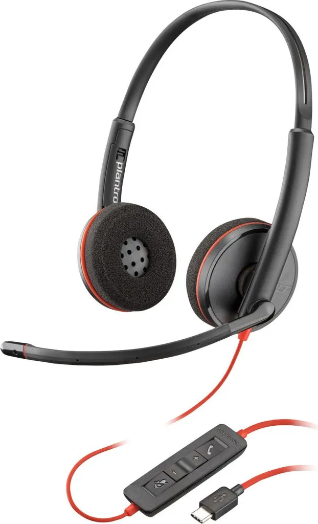 Micro-casque Professionnel USB-C Poly Blackwire C3220 Stéréo - Pack 50