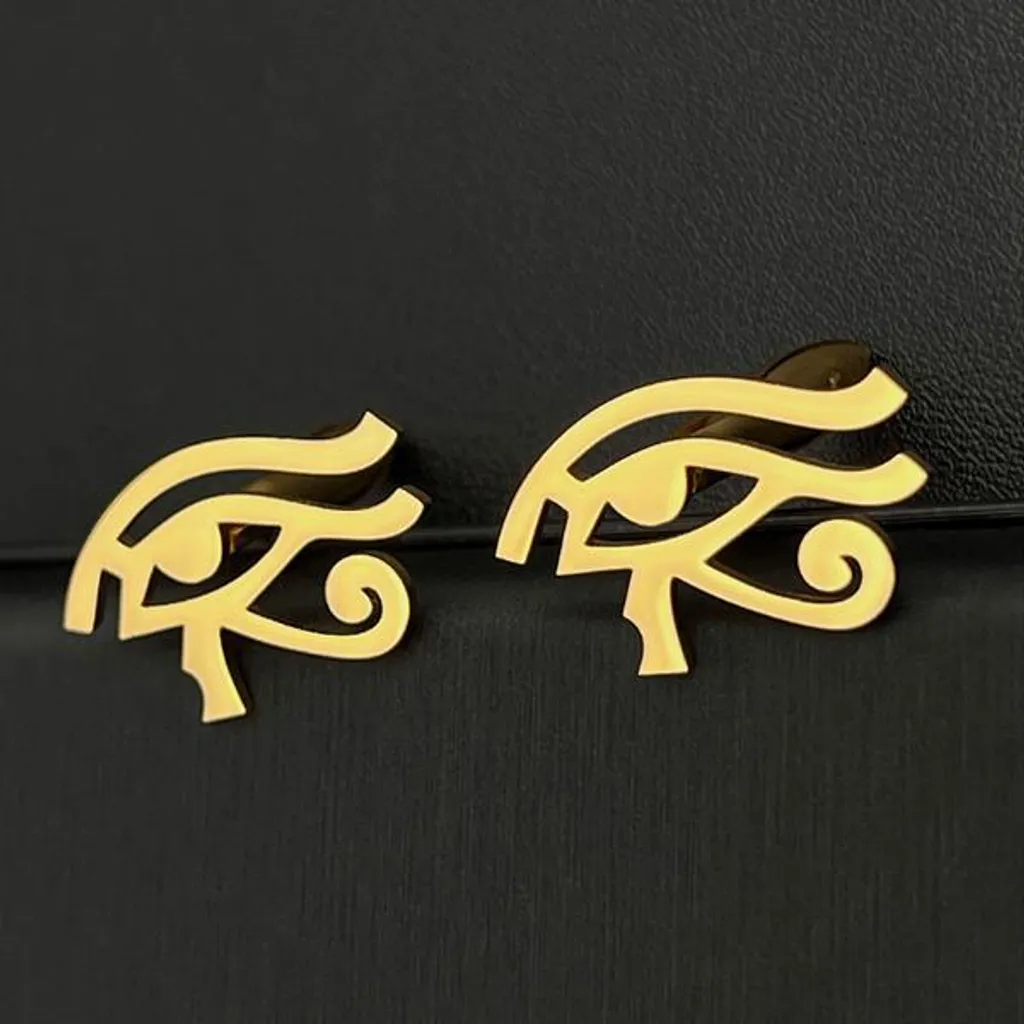 Boutons de manchette Égypte en laiton doré pour une chemise élégante
