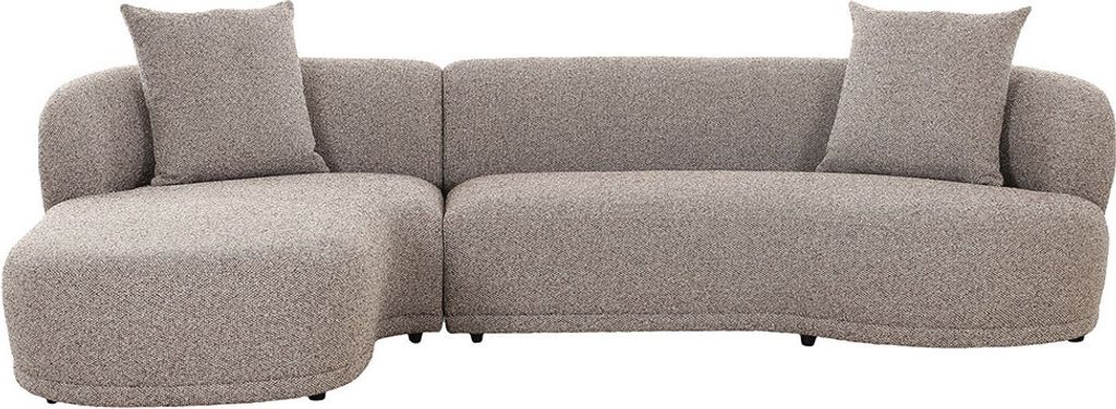 Kingston Sofa Mit 2 Kissen, linksdrehend braun.