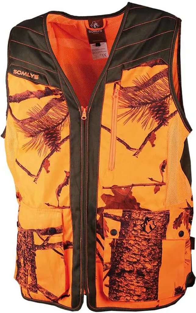 Somlys 248n Gilet Caccia Arancione Alta Visibilità - Sicurezza Pro