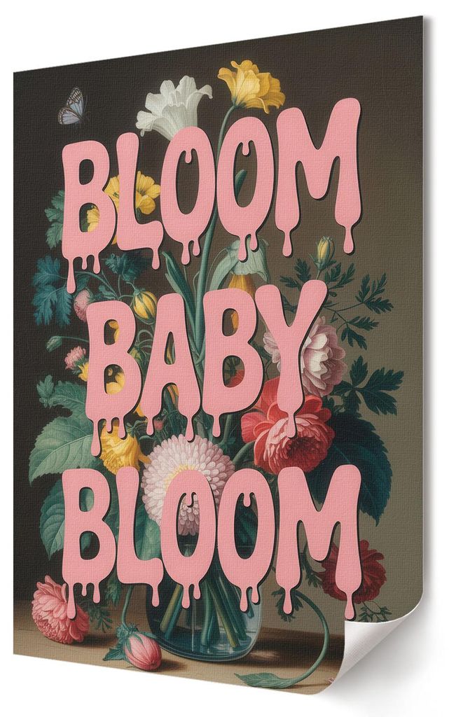 Blühe, Baby, blühen- Kunstdruck A4 - Ausdrucksstark, Popkultur- Wandbild für Wohnzimmer Schlafzimmer & Flur, Modernes Poster Wanddeko, Ungerahmt