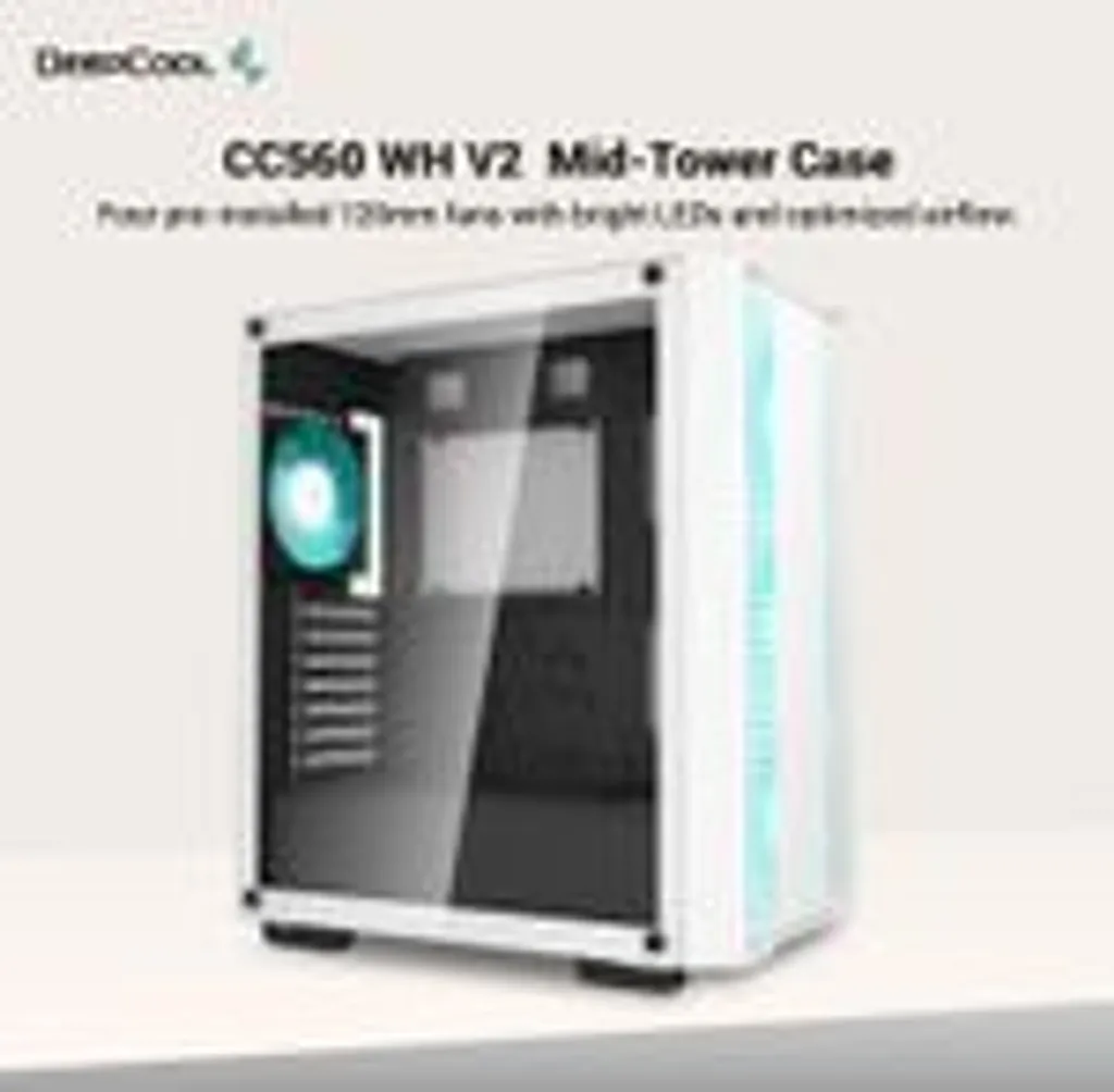 Boîtier PC DeepCool CC560 WH V2 Blanc : Idéal pour Setup Gaming ATX Pro - 18