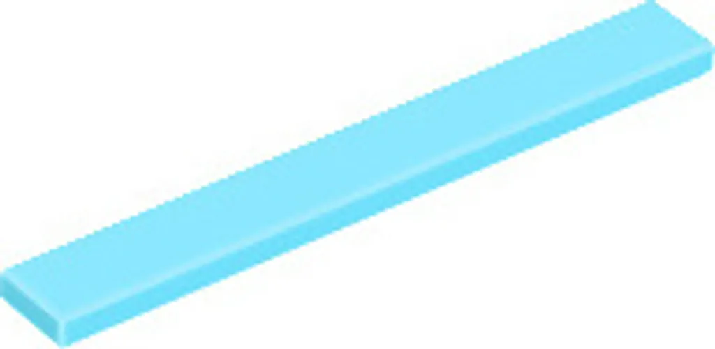 Lot de 100 Tuiles Lisses Lego 1x8 Medium Azure - Plaques de Finition