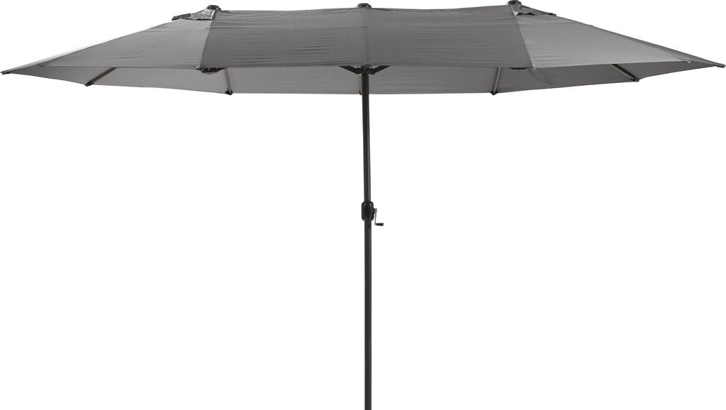 Leco Oval-Schirm anthrazit - Maße: 270 cm x 460 cm x 245 Produktbild 