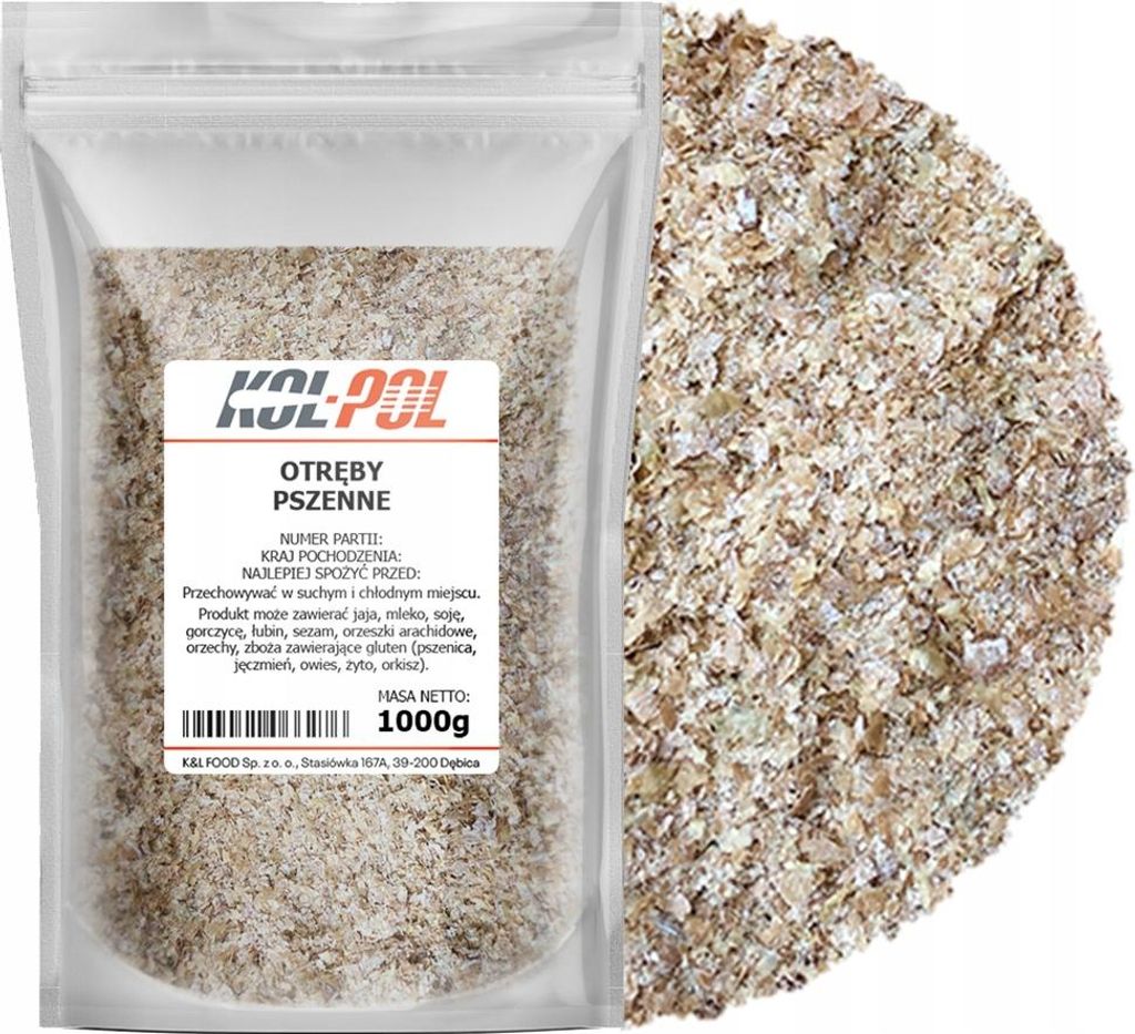 OTRĘBY PSZENNE 1kg Spożywcze naturalne do chleba świeże Zdjęcie produktu 