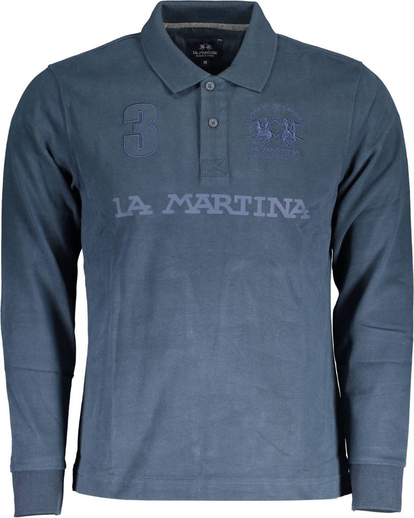 LA MARTINA Polo Herren Textil Blau SF17146 - Größe: L