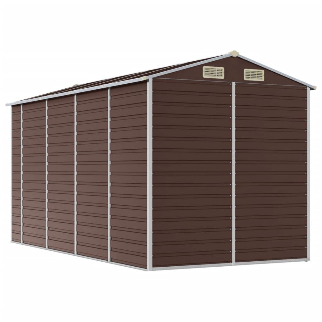 vidaXL Gartenhaus Braun 191x385x198 cm Verzinkter Stahl Produktbild 