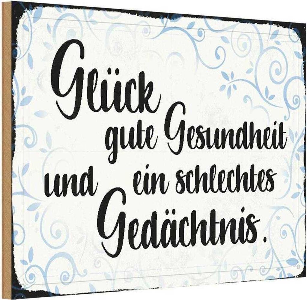 vianmo Holzschild 12x18 cm Glück gute Gesundheit Dekoration