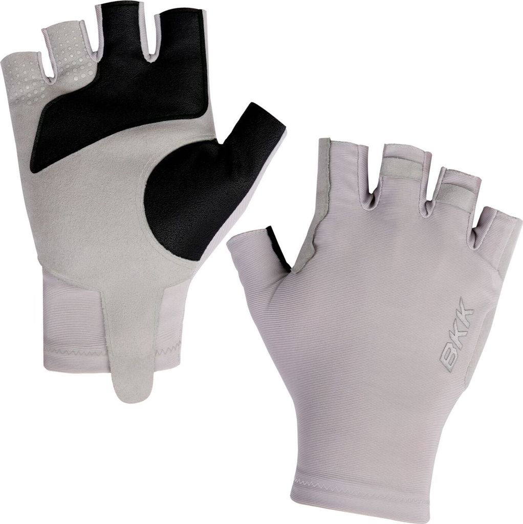 BKK Flamingo Half Finger Gloves 2 Light Grey - Angelhandschuhe, Größe:L