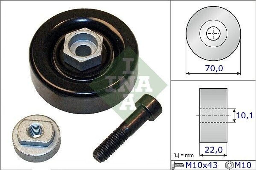 INA 531 0864 10 Spannrolle Keilrippenriemen für CHEVROLET SPARK (M300) Aveo / Kalos Schrägheck (T250, T255) Aveo / Kalos Limousine (T250, T255)